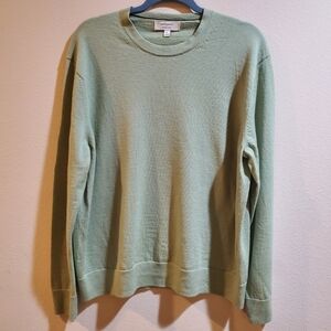 Banana Republic Sage Green Crewneck Merino Wool Sweater